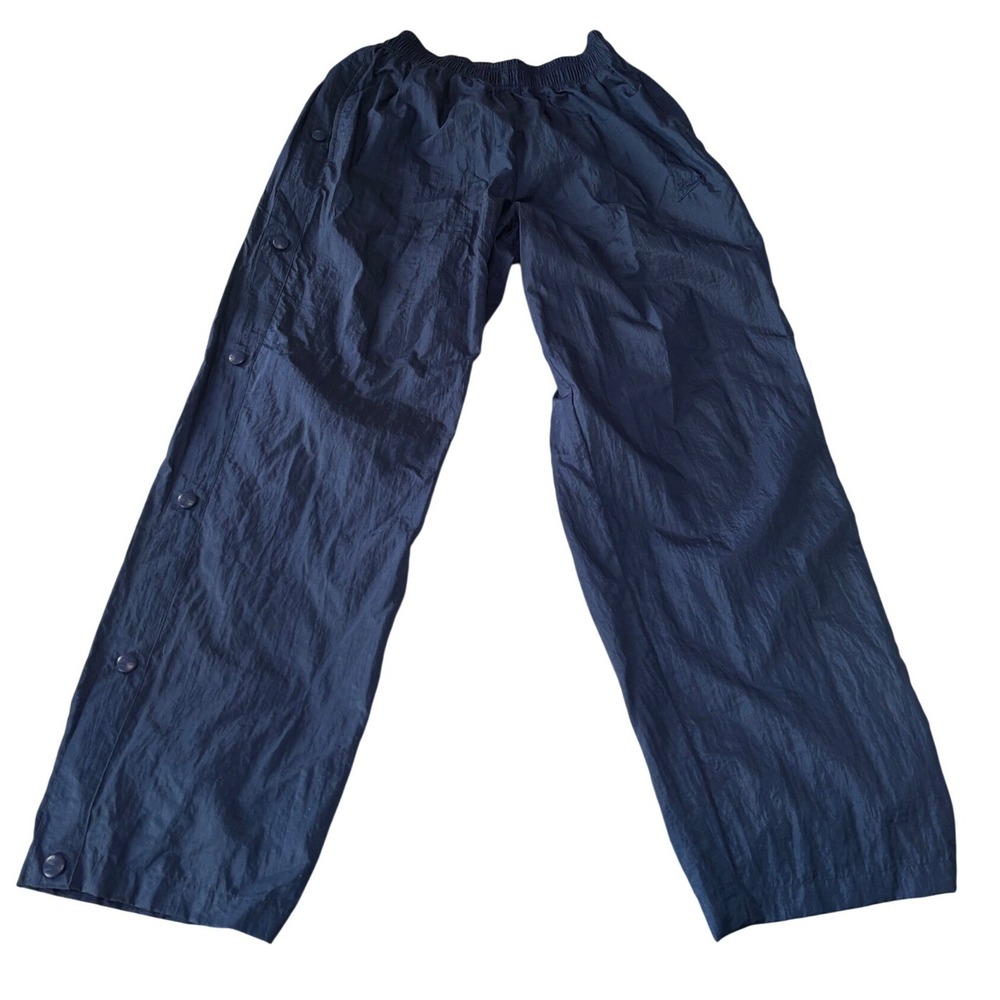 Vintage Speedo Track Pants Mens Medium Blue Snap Away Tear Away 90s Nylon Korea